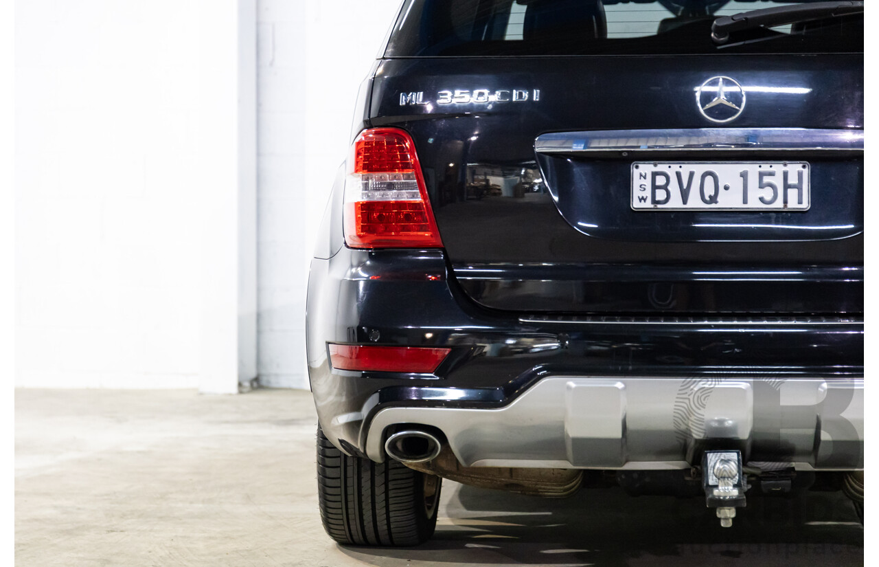4/2011 Mercedes-Benz ML 350 CDI (4x4) 164 MY11 4d Wagon Black Obsidian Metallic Turbo Diesel V6 3.0L