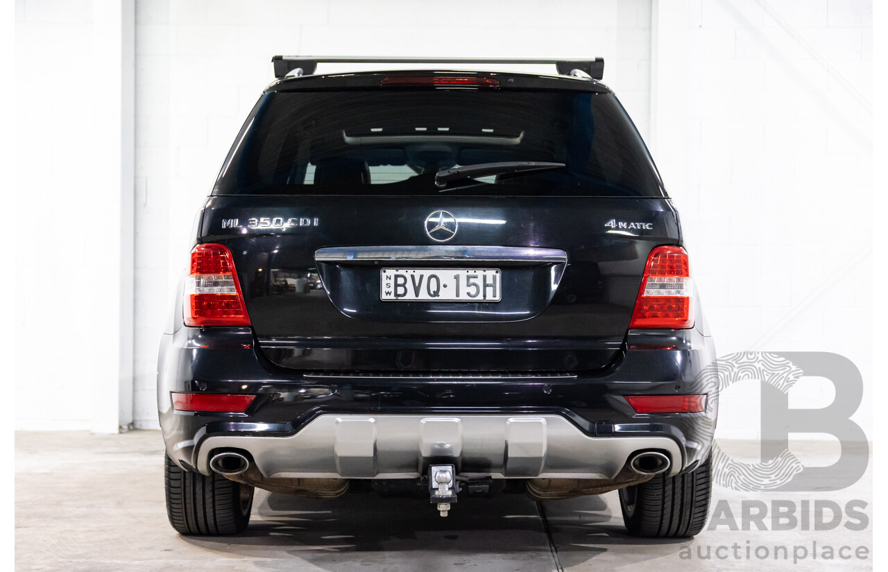 4/2011 Mercedes-Benz ML 350 CDI (4x4) 164 MY11 4d Wagon Black Obsidian Metallic Turbo Diesel V6 3.0L