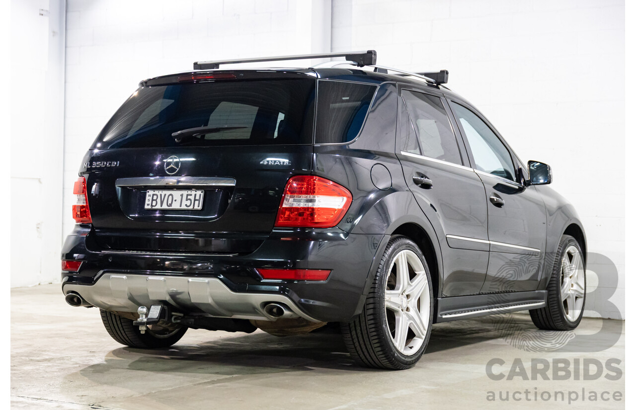 4/2011 Mercedes-Benz ML 350 CDI (4x4) 164 MY11 4d Wagon Black Obsidian Metallic Turbo Diesel V6 3.0L