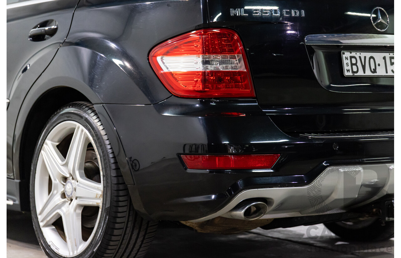 4/2011 Mercedes-Benz ML 350 CDI (4x4) 164 MY11 4d Wagon Black Obsidian Metallic Turbo Diesel V6 3.0L
