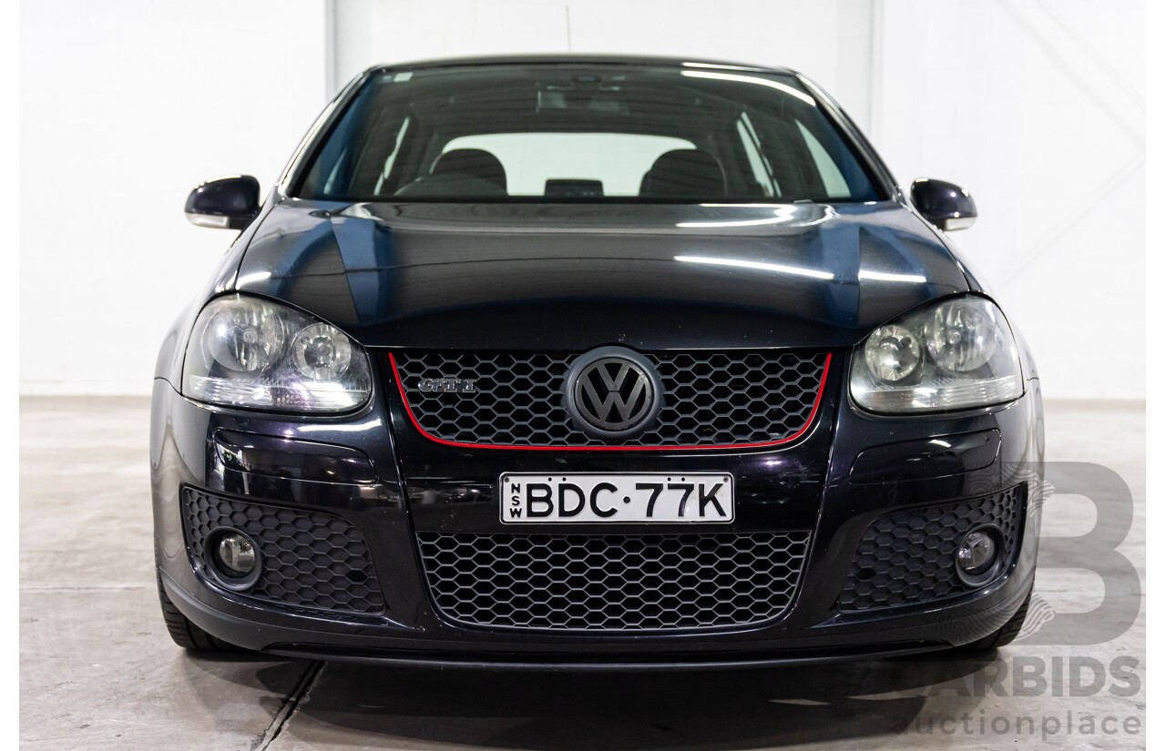 09/2007 Volkswagen Golf GTi (FWD) 1K MY08 Upgrade 5d Hatchback Black Magic Pearl Turbo 2.0L