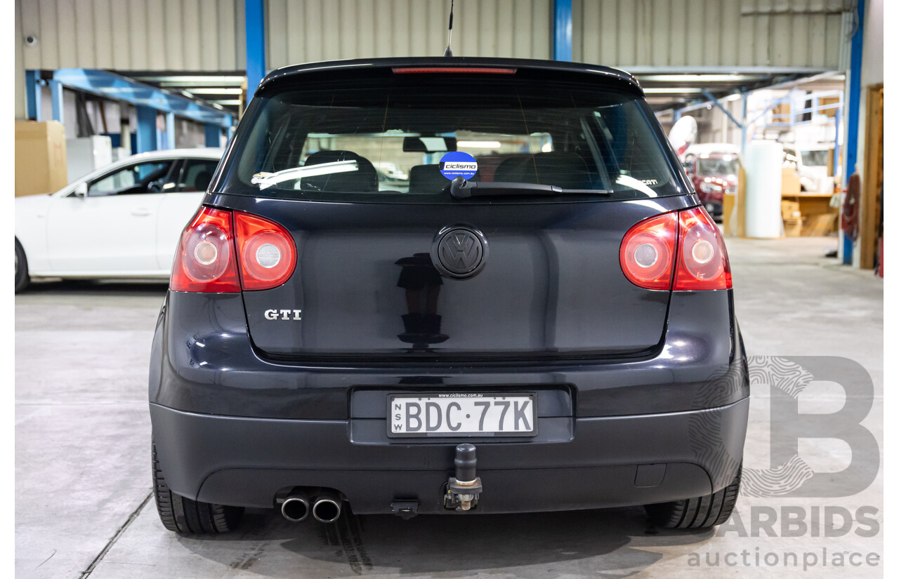 09/2007 Volkswagen Golf GTi (FWD) 1K MY08 Upgrade 5d Hatchback Black Magic Pearl Turbo 2.0L