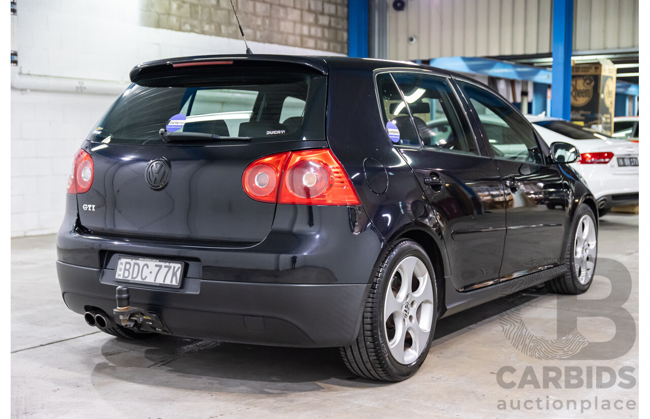 09/2007 Volkswagen Golf GTi (FWD) 1K MY08 Upgrade 5d Hatchback Black Magic Pearl Turbo 2.0L