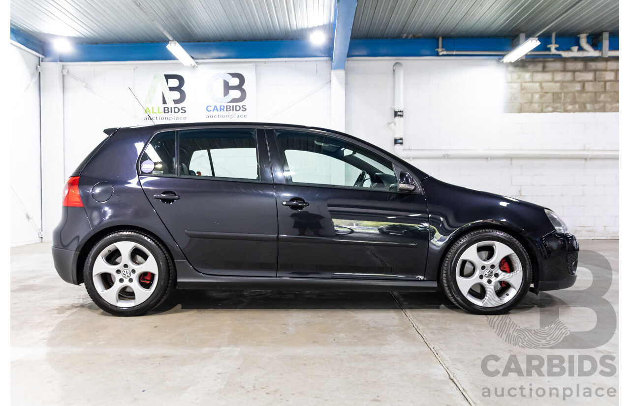 09/2007 Volkswagen Golf GTi (FWD) 1K MY08 Upgrade 5d Hatchback Black Magic Pearl Turbo 2.0L