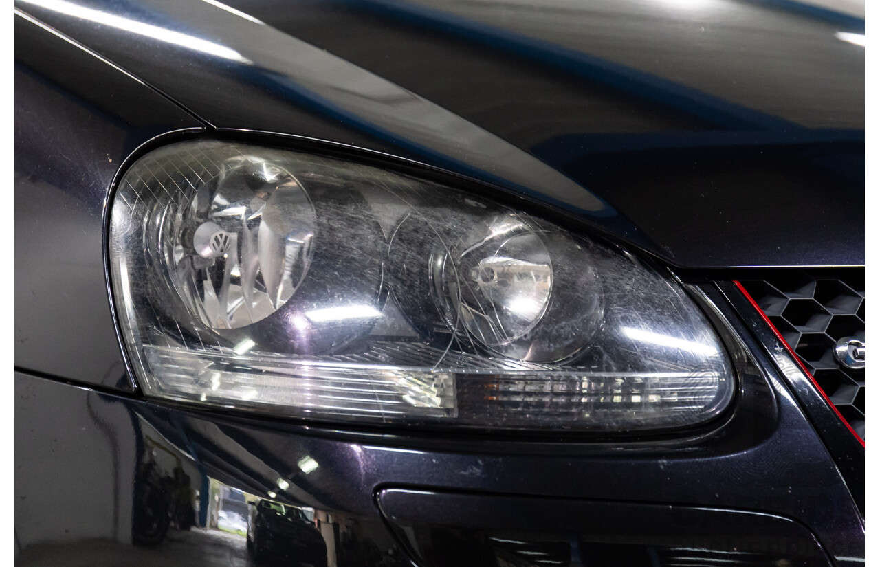 09/2007 Volkswagen Golf GTi (FWD) 1K MY08 Upgrade 5d Hatchback Black Magic Pearl Turbo 2.0L