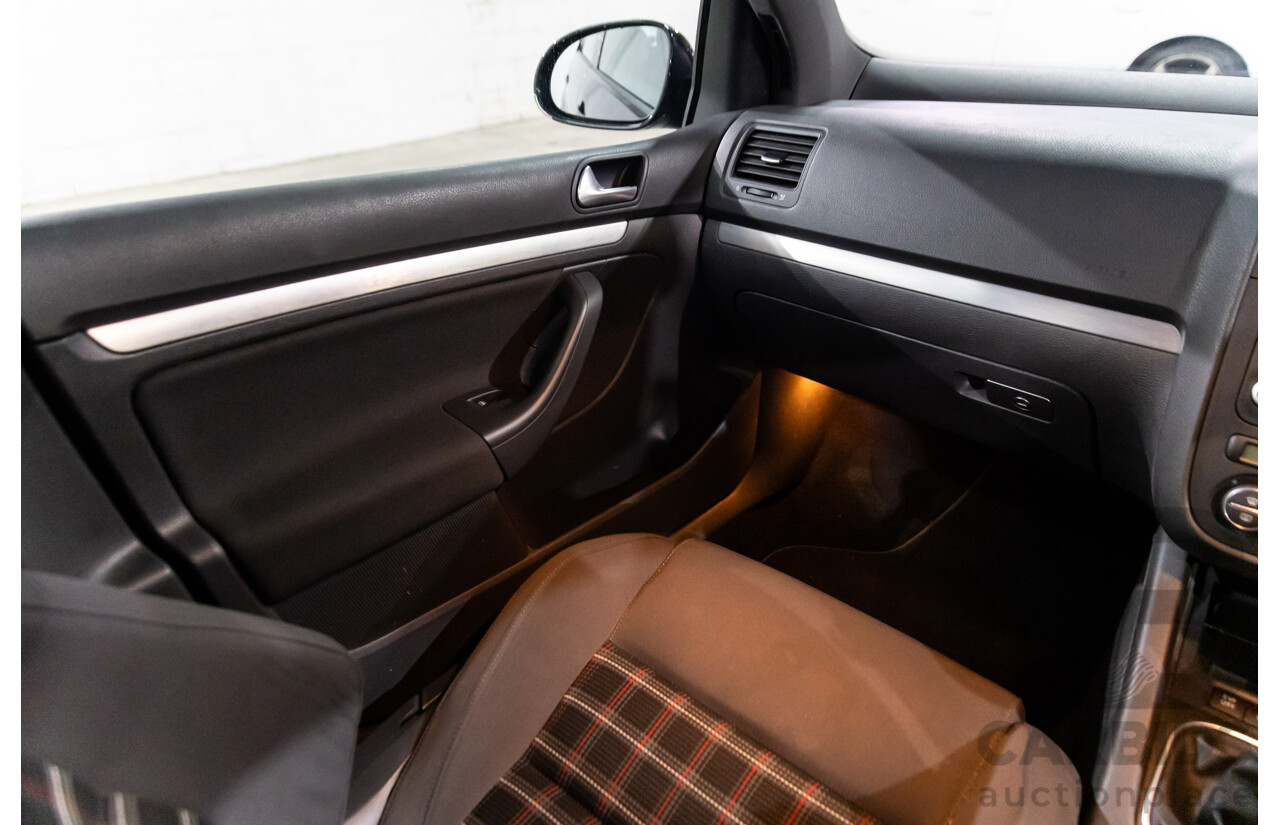 09/2007 Volkswagen Golf GTi (FWD) 1K MY08 Upgrade 5d Hatchback Black Magic Pearl Turbo 2.0L