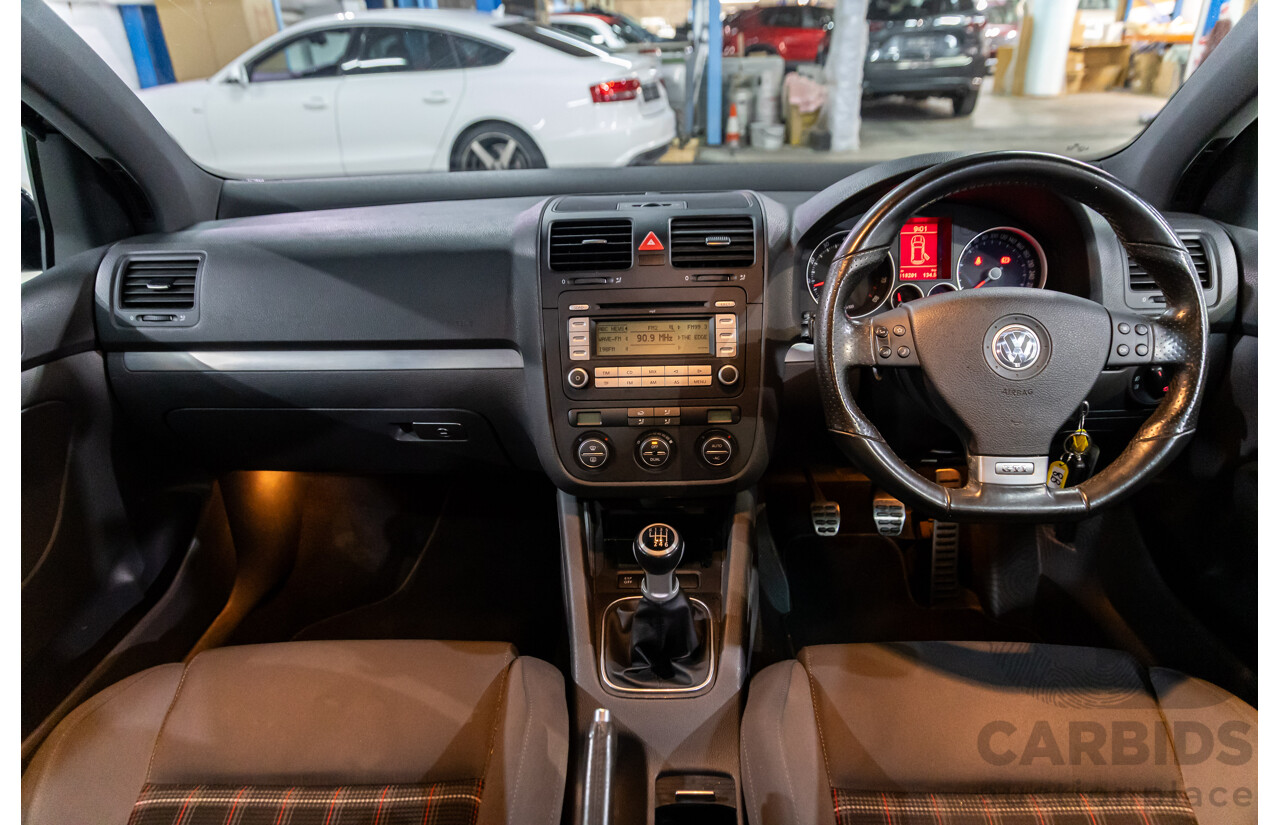 09/2007 Volkswagen Golf GTi (FWD) 1K MY08 Upgrade 5d Hatchback Black Magic Pearl Turbo 2.0L