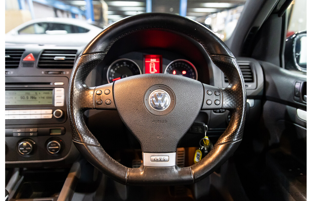 09/2007 Volkswagen Golf GTi (FWD) 1K MY08 Upgrade 5d Hatchback Black Magic Pearl Turbo 2.0L
