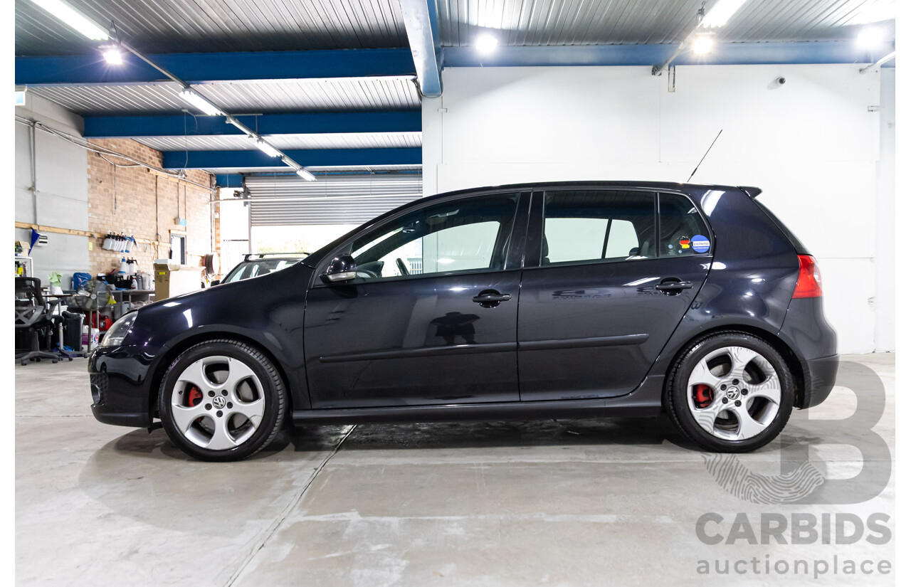 09/2007 Volkswagen Golf GTi (FWD) 1K MY08 Upgrade 5d Hatchback Black Magic Pearl Turbo 2.0L