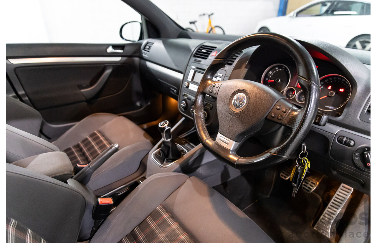 09/2007 Volkswagen Golf GTi (FWD) 1K MY08 Upgrade 5d Hatchback Black Magic Pearl Turbo 2.0L