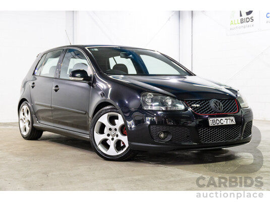 09/2007 Volkswagen Golf GTi (FWD) 1K MY08 Upgrade 5d Hatchback Black Magic Pearl Turbo 2.0L