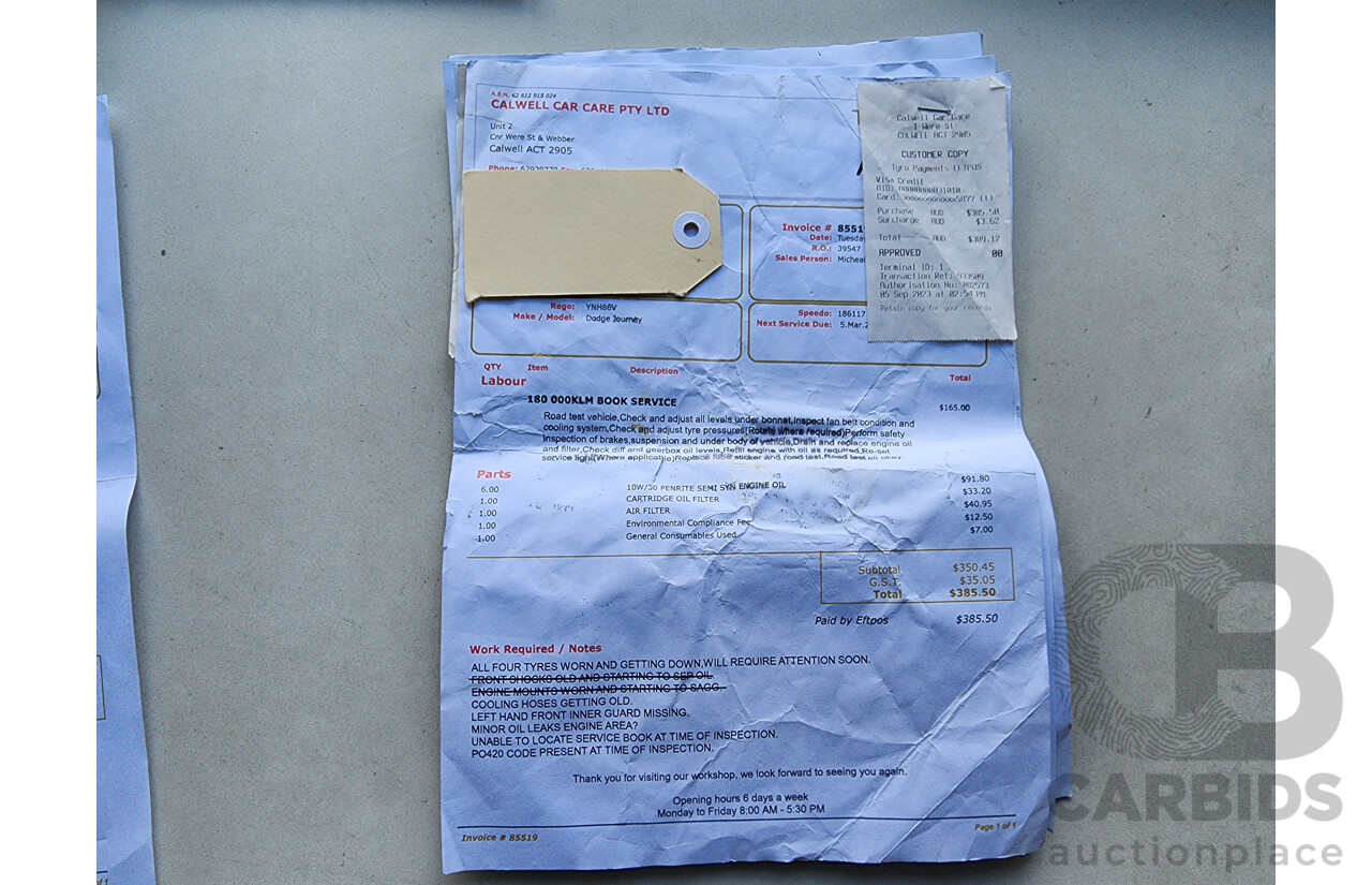 12/2014 Dodge Journey R/T JC MY14 4d Wagon White 3.6L