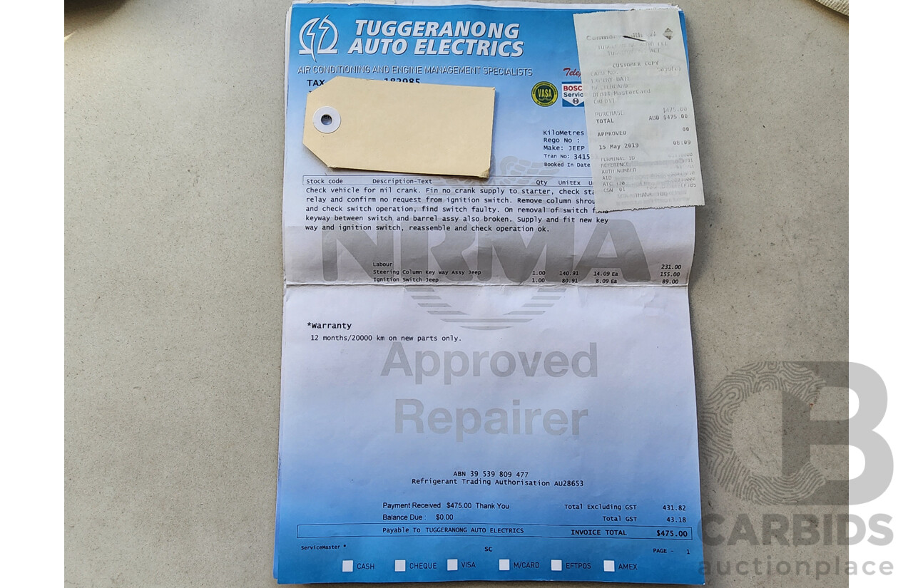 2/2007 Jeep Cherokee Limited (4x4) KJ MY05 UPGRADE II 4d Wagon Gold 2.8L