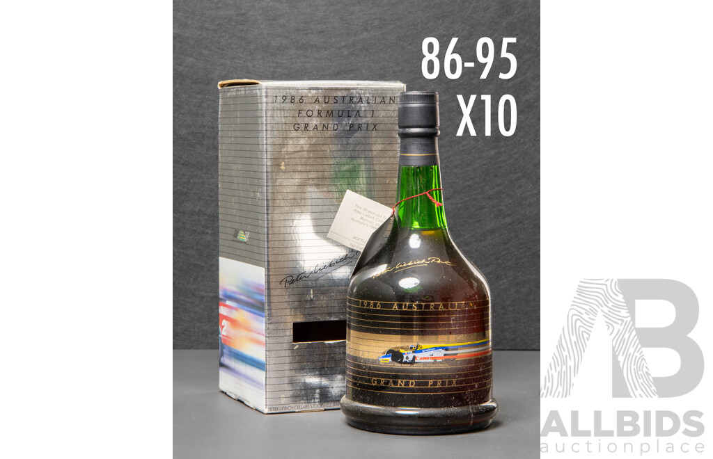 Collection of Ten Boxed Australian Formula 1 Grand Prix Port 1986-1985