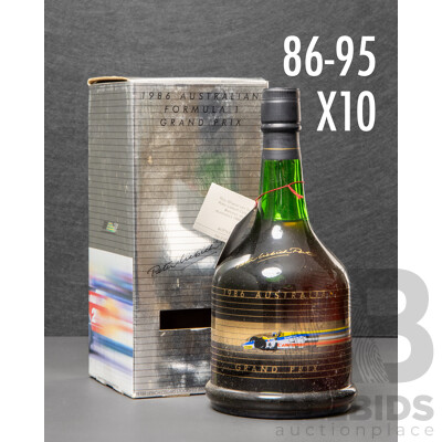 Collection of Ten Boxed Australian Formula 1 Grand Prix Port 1986-1985