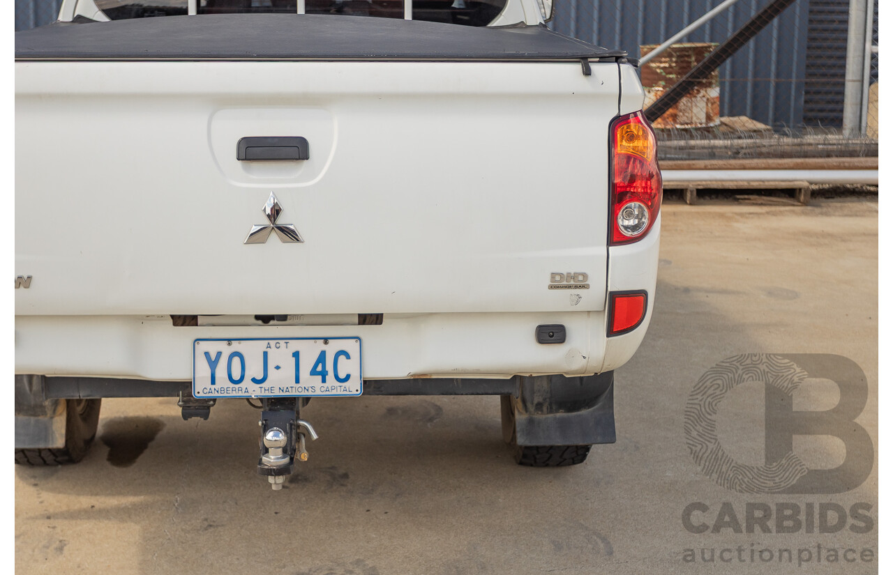 06/2015 Mitsubishi Triton GLX+ (4x4) MN MY15 Double Cab Utility White Turbo Diesel 2.5L