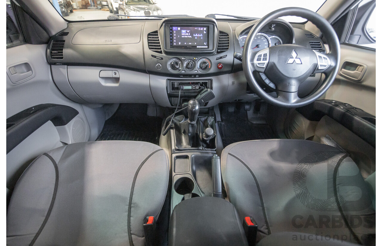 06/2015 Mitsubishi Triton GLX+ (4x4) MN MY15 Double Cab Utility White Turbo Diesel 2.5L