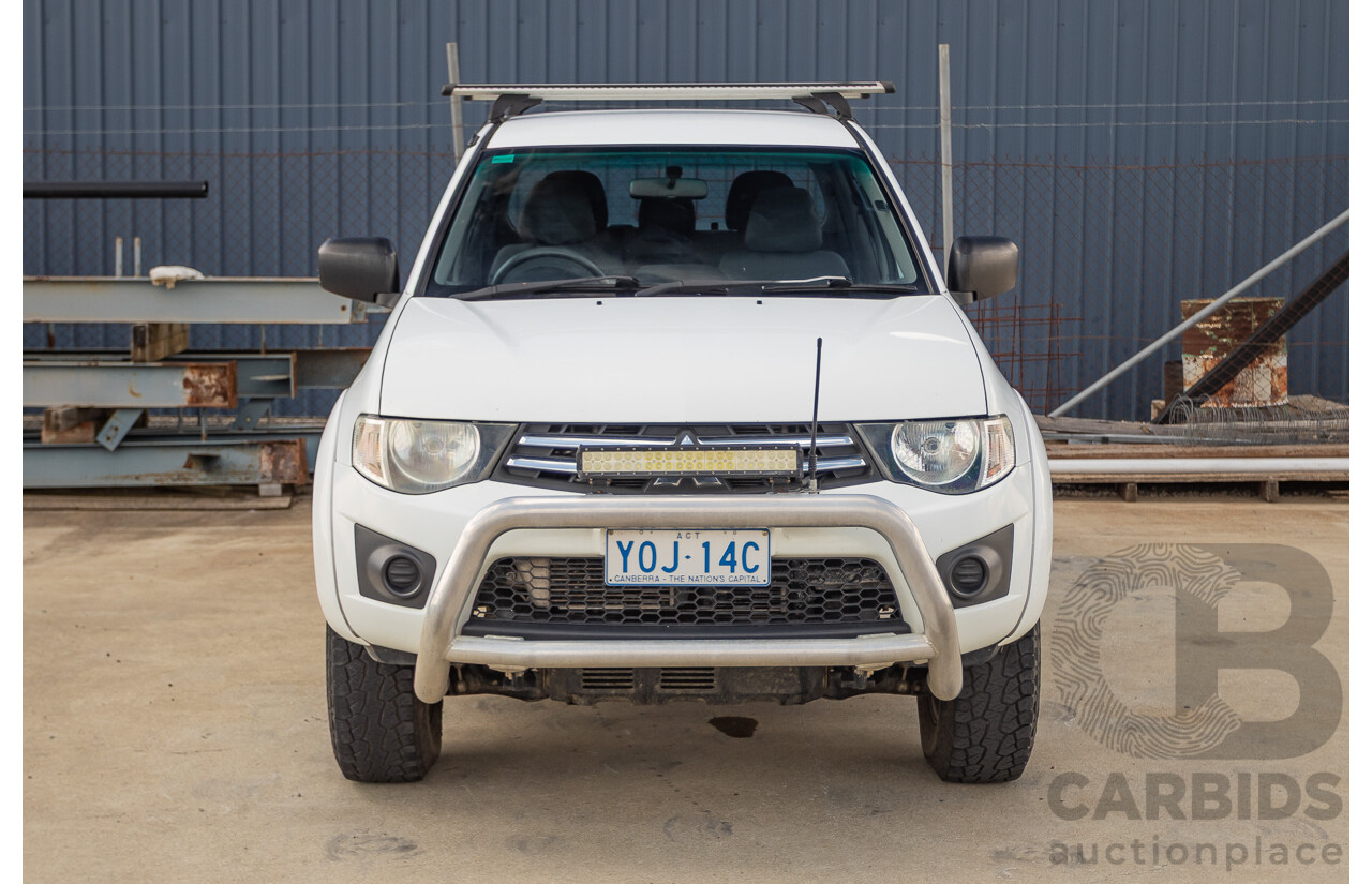 06/2015 Mitsubishi Triton GLX+ (4x4) MN MY15 Double Cab Utility White Turbo Diesel 2.5L