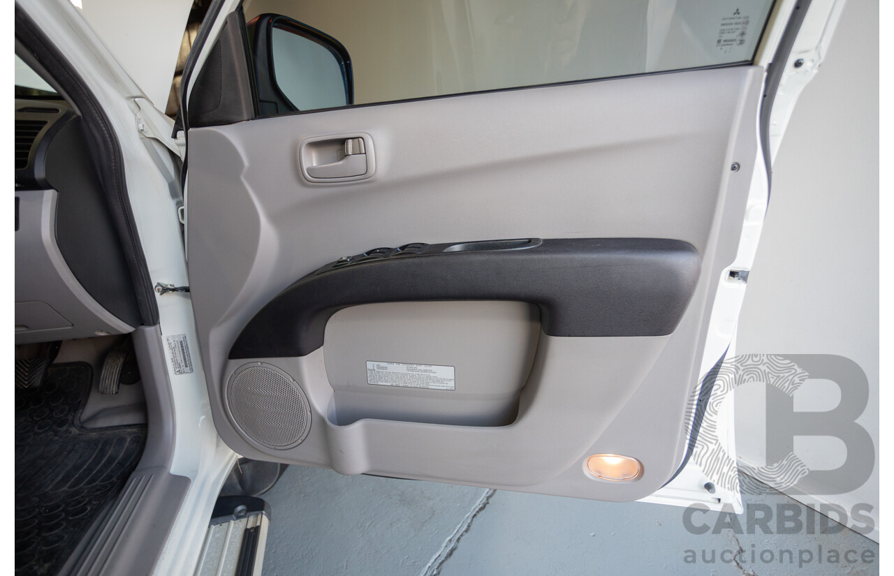 06/2015 Mitsubishi Triton GLX+ (4x4) MN MY15 Double Cab Utility White Turbo Diesel 2.5L