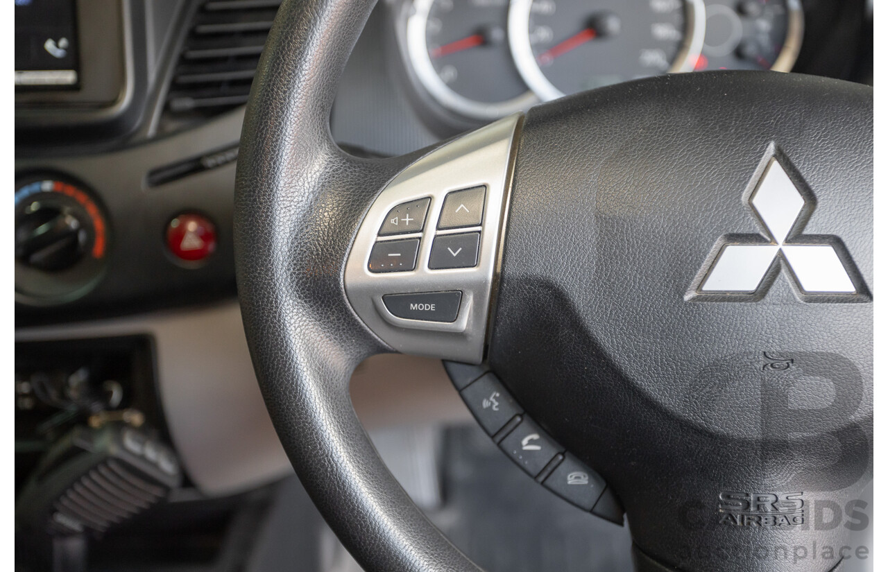 06/2015 Mitsubishi Triton GLX+ (4x4) MN MY15 Double Cab Utility White Turbo Diesel 2.5L