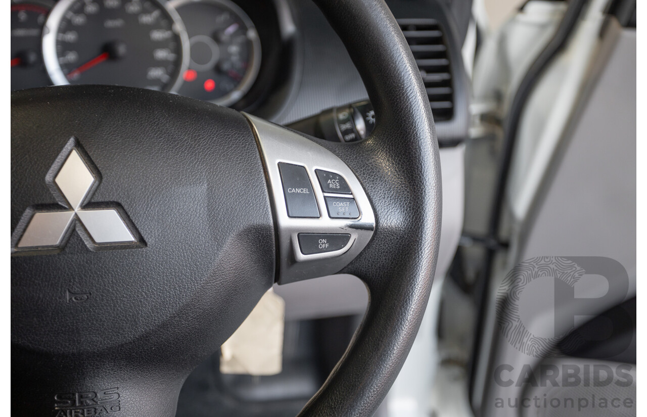 06/2015 Mitsubishi Triton GLX+ (4x4) MN MY15 Double Cab Utility White Turbo Diesel 2.5L