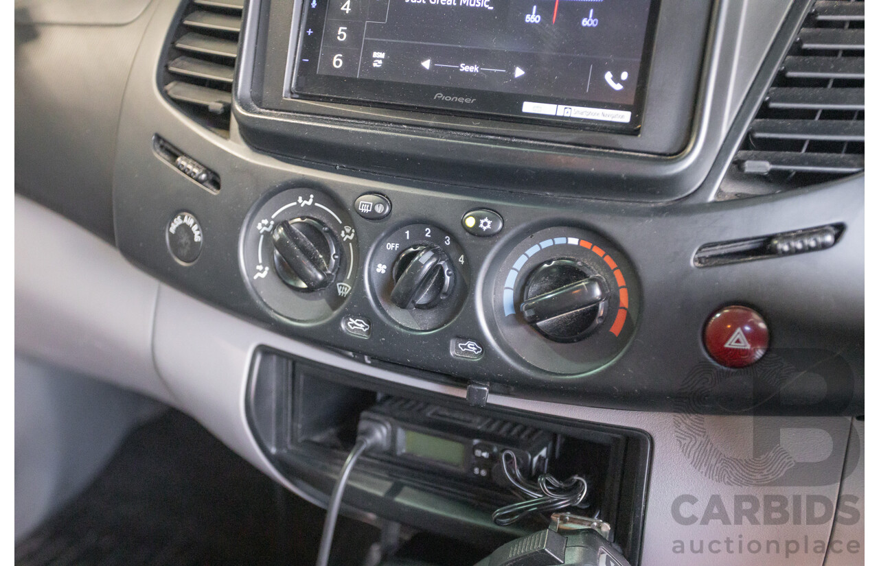 06/2015 Mitsubishi Triton GLX+ (4x4) MN MY15 Double Cab Utility White Turbo Diesel 2.5L