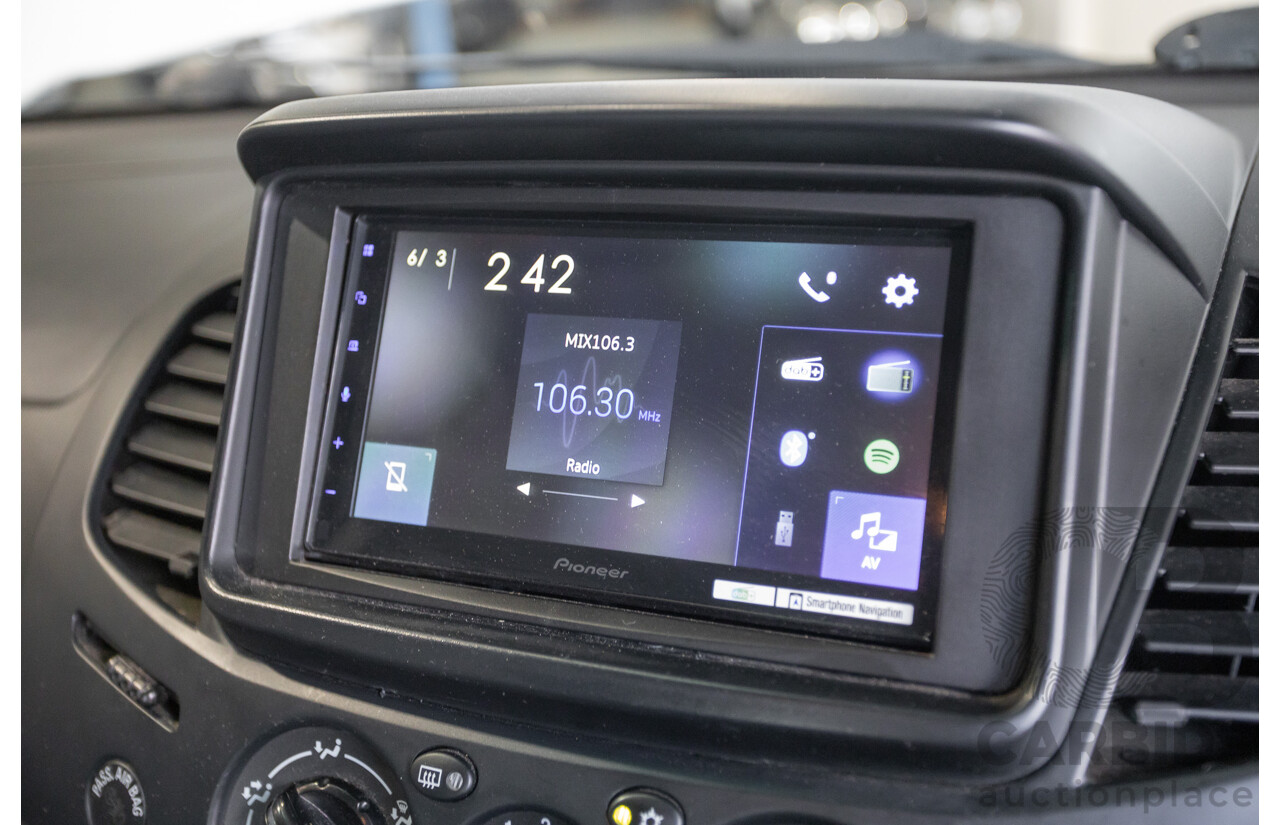 06/2015 Mitsubishi Triton GLX+ (4x4) MN MY15 Double Cab Utility White Turbo Diesel 2.5L