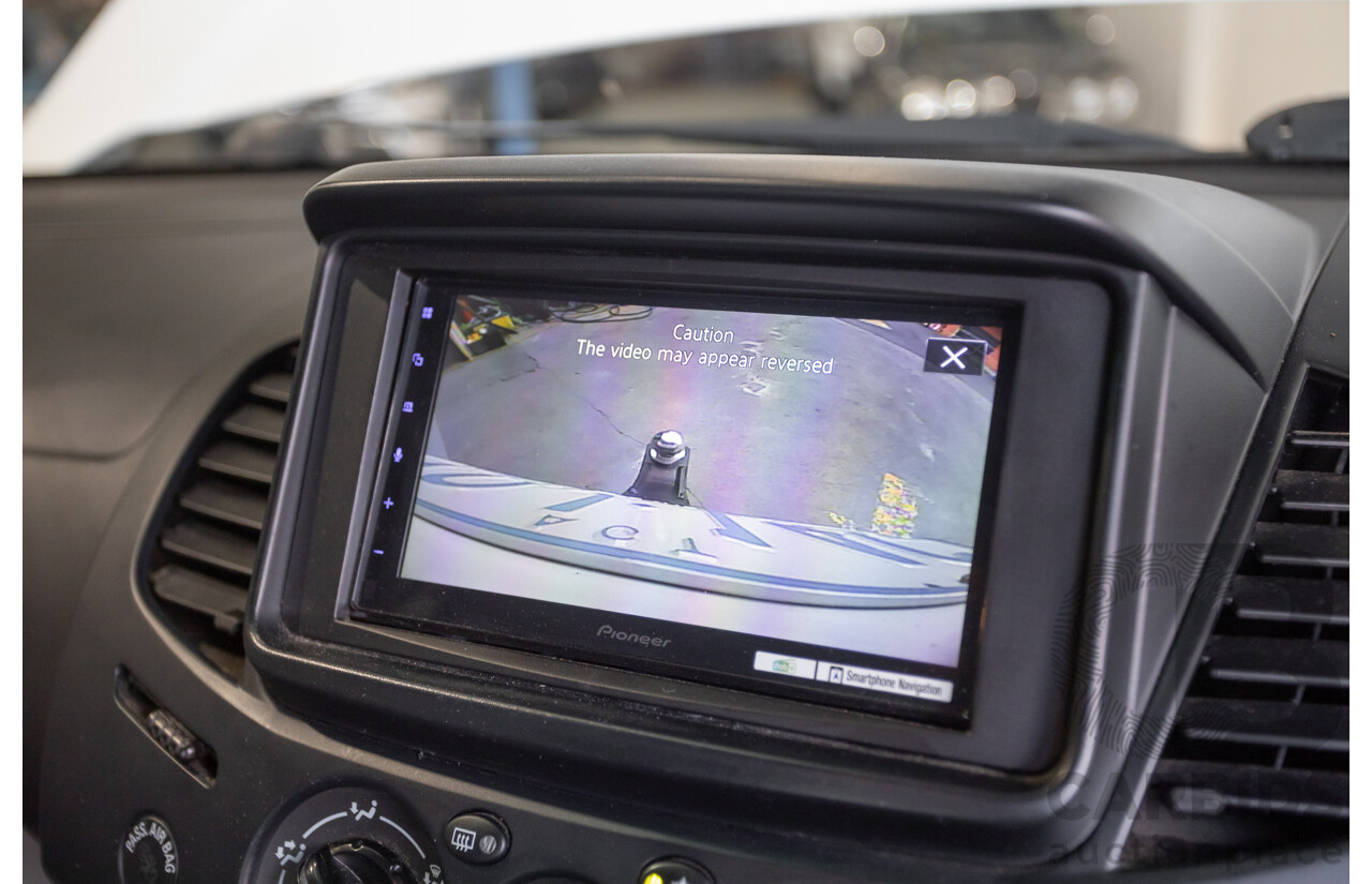 06/2015 Mitsubishi Triton GLX+ (4x4) MN MY15 Double Cab Utility White Turbo Diesel 2.5L