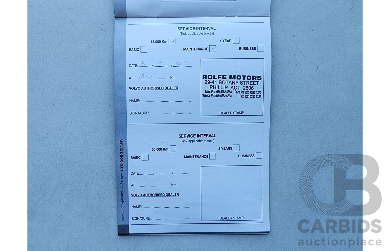 8/2006 Volvo S40 2.4 S MY06 4d Sedan White 2.4L