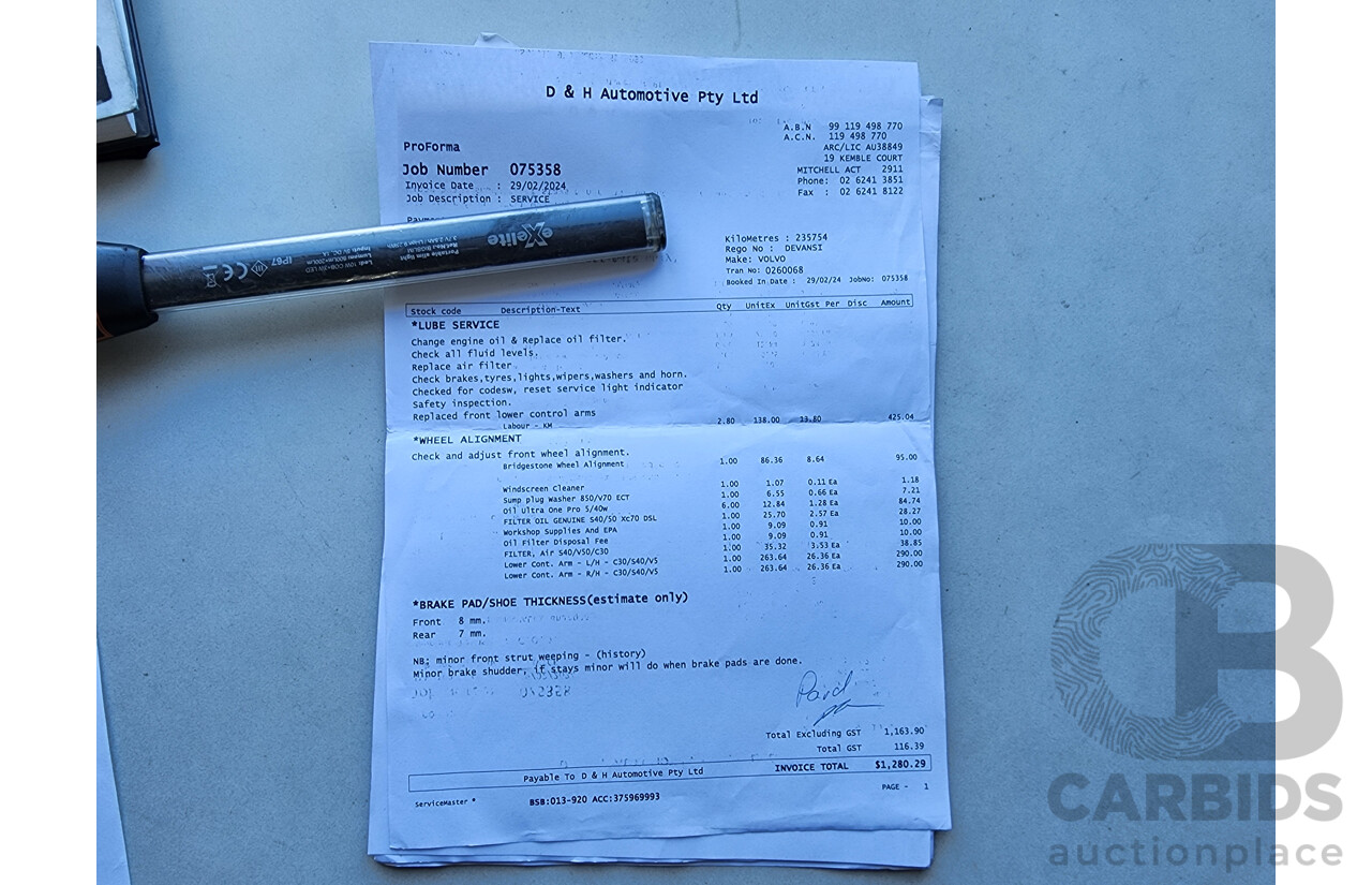 8/2006 Volvo S40 2.4 S MY06 4d Sedan White 2.4L