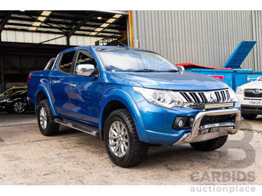 12/2015 Mitsubishi Triton GLS (4x4) MQ MY16 Dual Cab Utility Blue 2.4L