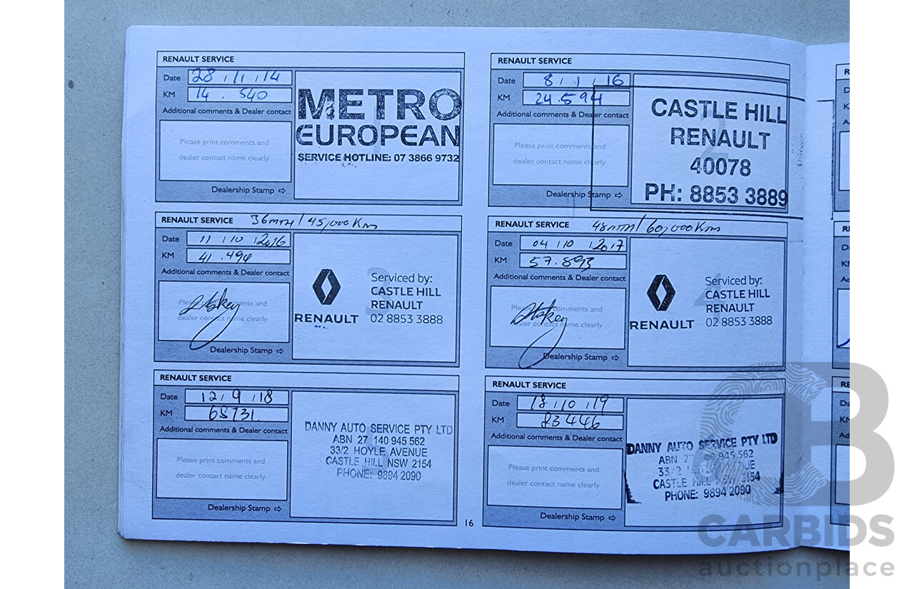 11/2013 Renault Koleos Privilege (4x4) H45 PHASE III 4d Wagon White 2.0L