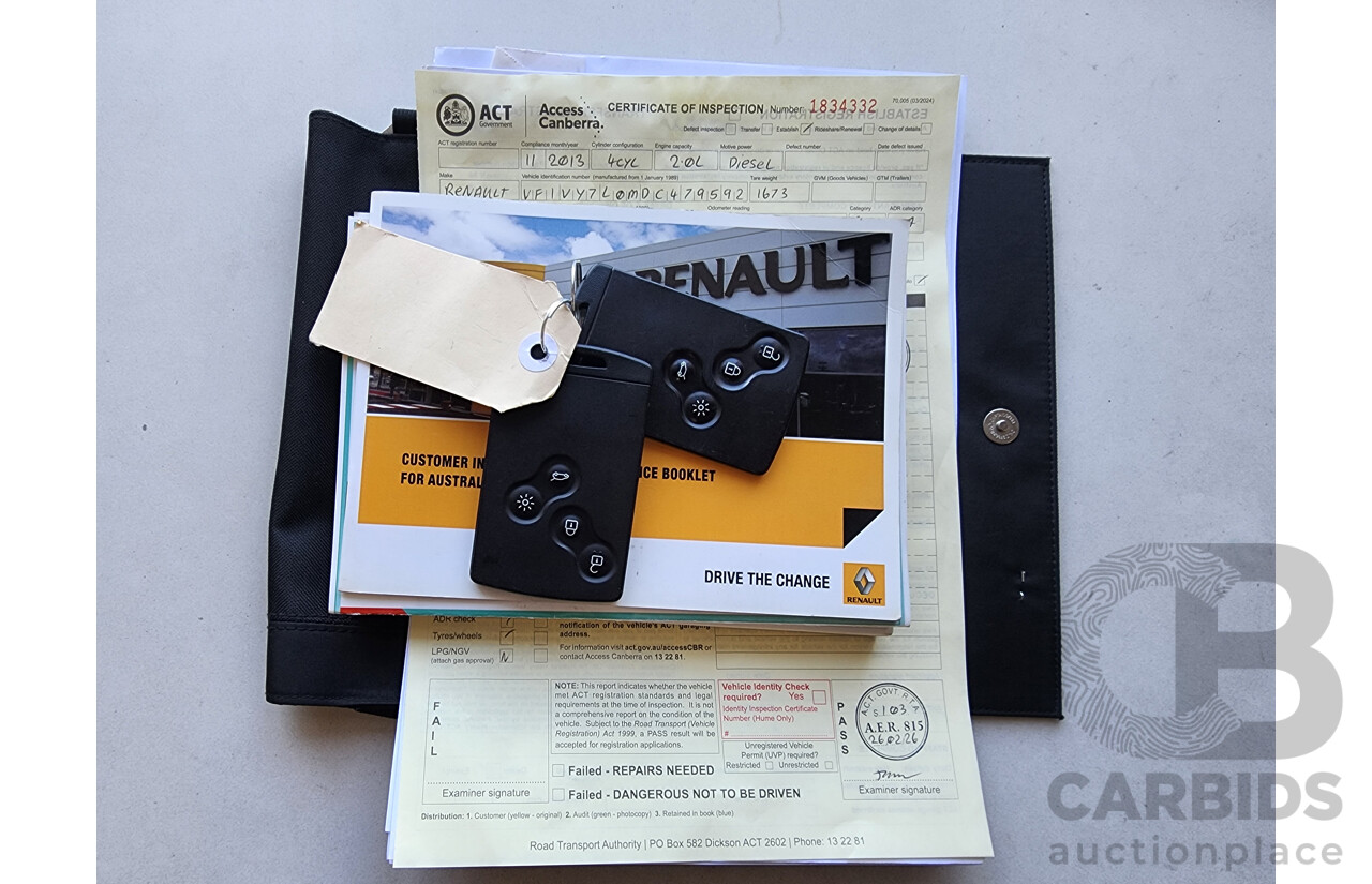 11/2013 Renault Koleos Privilege (4x4) H45 PHASE III 4d Wagon White 2.0L