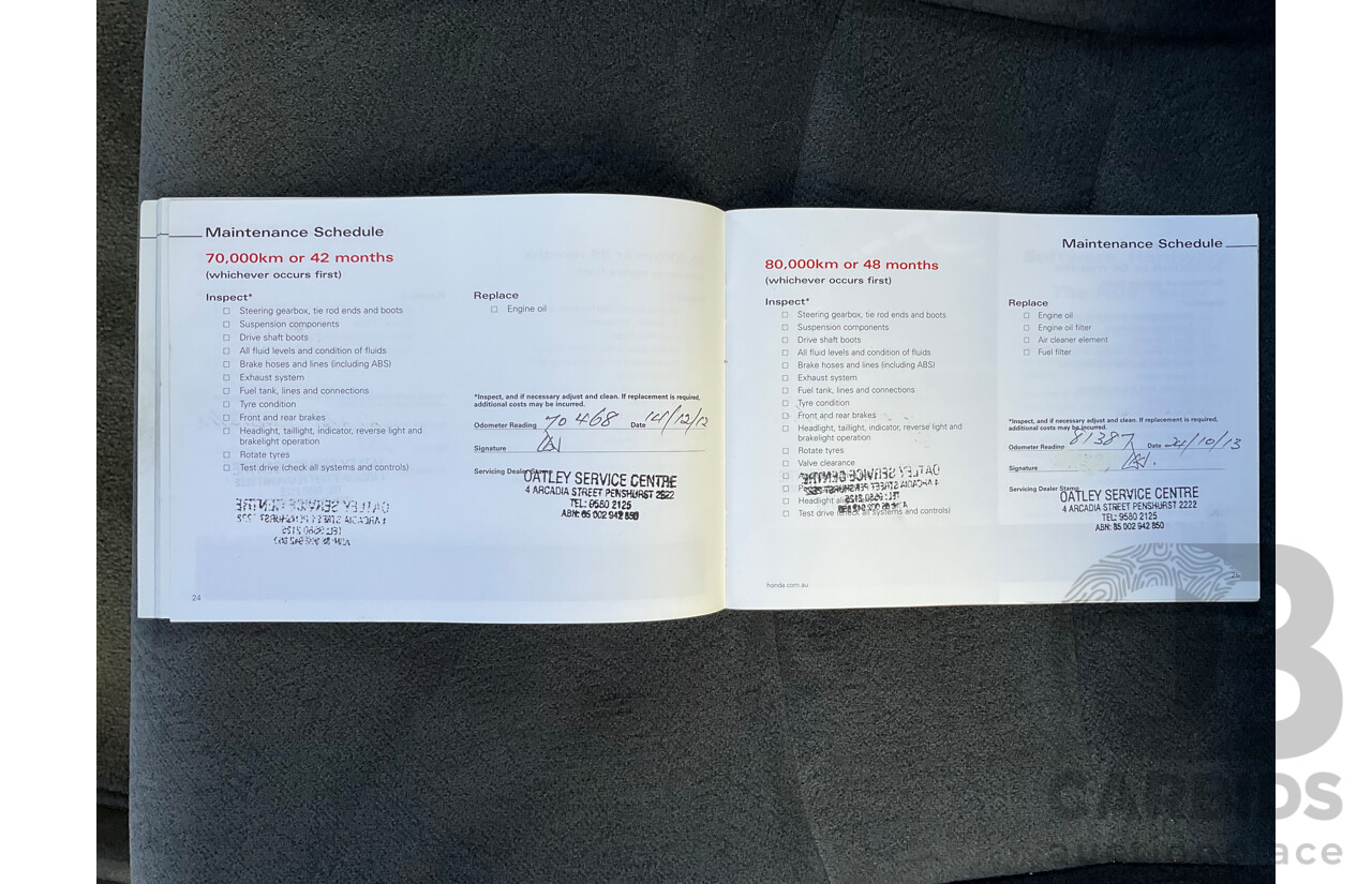 8/2007 Honda Odyssey 20 MY06 4d Wagon Bronze 2.4L - 7 Seater