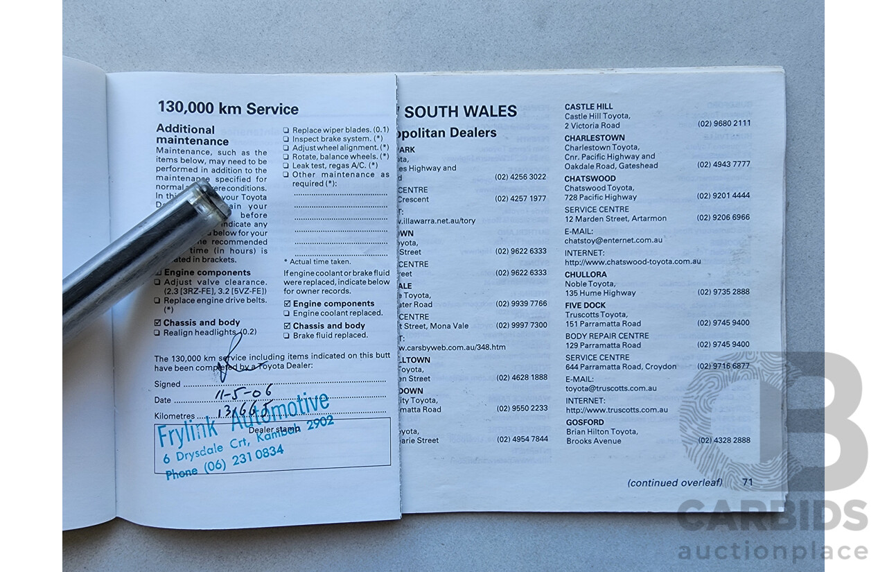 8/1999 Toyota Landcruiser Prado GXL (4x4) VZJ95R 4d Wagon Blue 3.4L