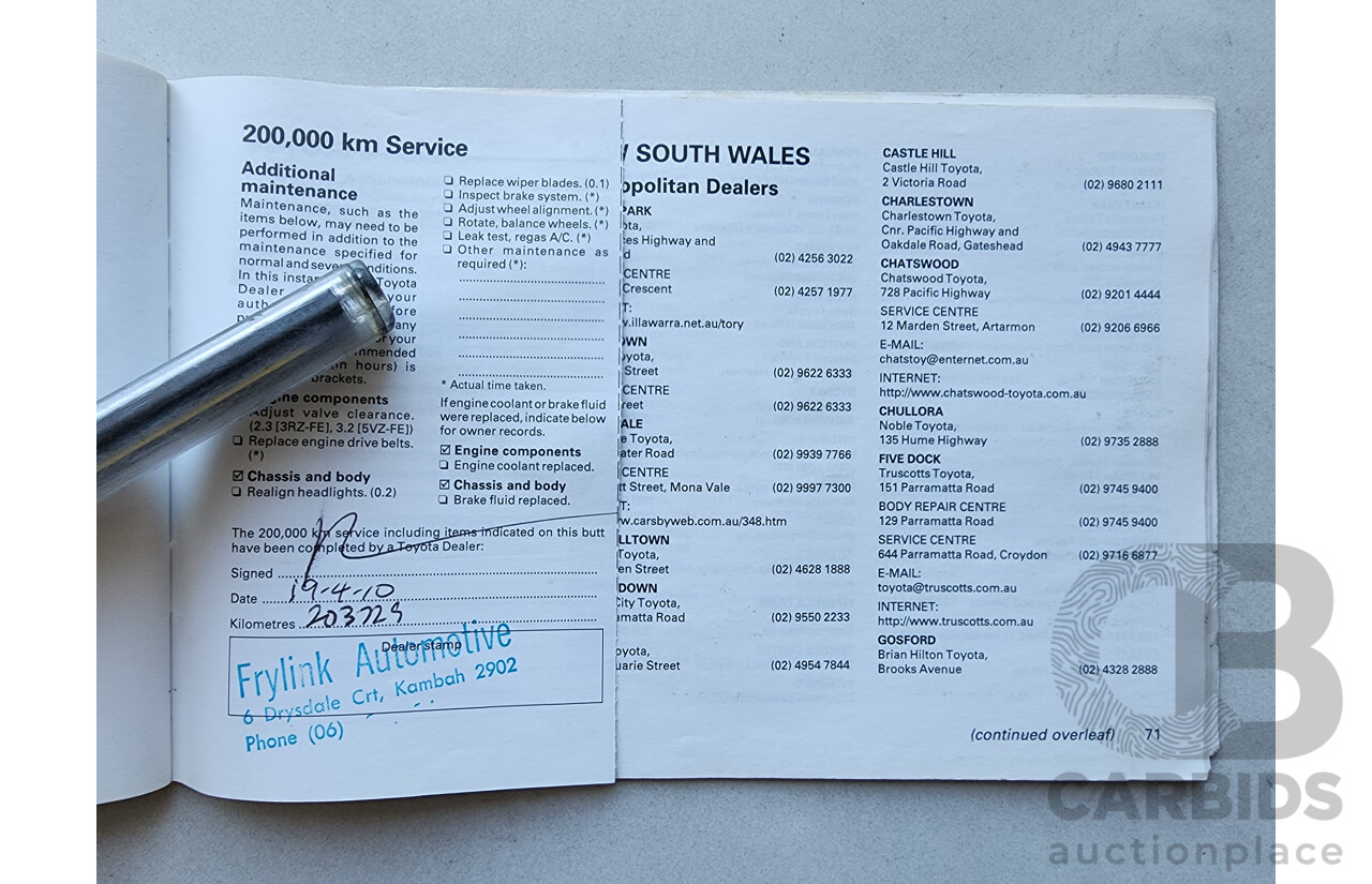 8/1999 Toyota Landcruiser Prado GXL (4x4) VZJ95R 4d Wagon Blue 3.4L