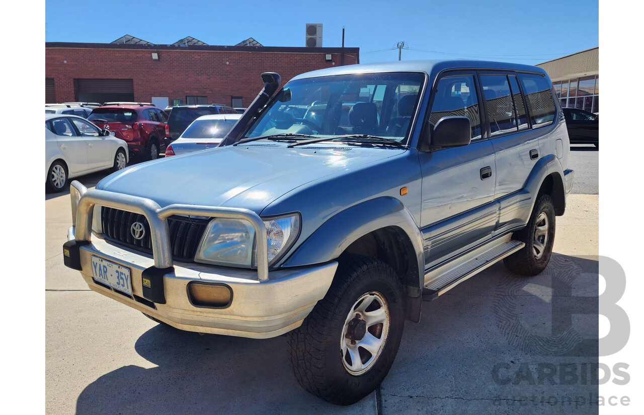 8/1999 Toyota Landcruiser Prado GXL (4x4) VZJ95R 4d Wagon Blue 3.4L