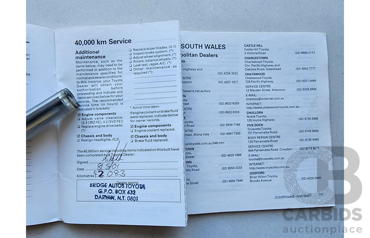 8/1999 Toyota Landcruiser Prado GXL (4x4) VZJ95R 4d Wagon Blue 3.4L