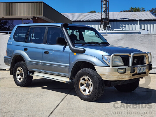 8/1999 Toyota Landcruiser Prado GXL (4x4) VZJ95R 4d Wagon Blue 3.4L