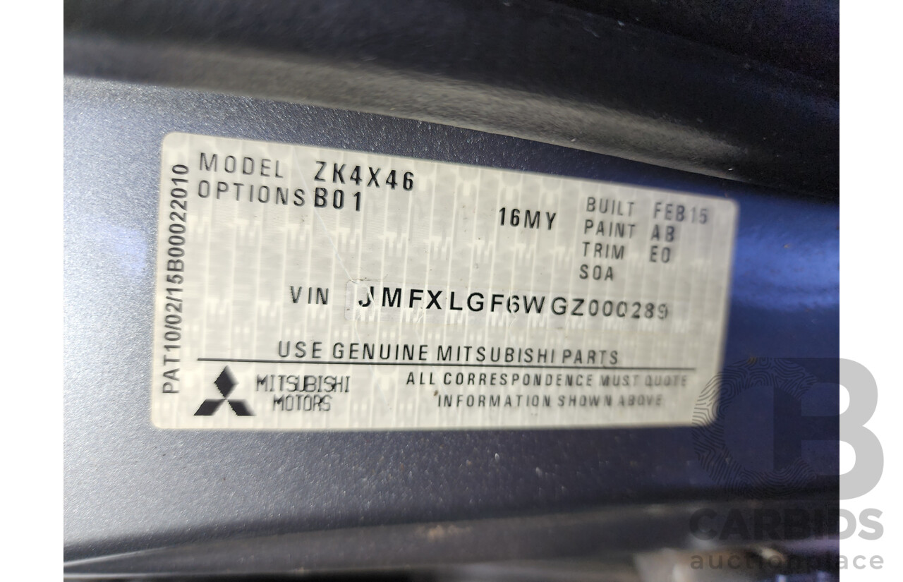 4/2015 Mitsubishi Outlander XLS (4x4) ZK MY16 4d Wagon Grey 2.3L