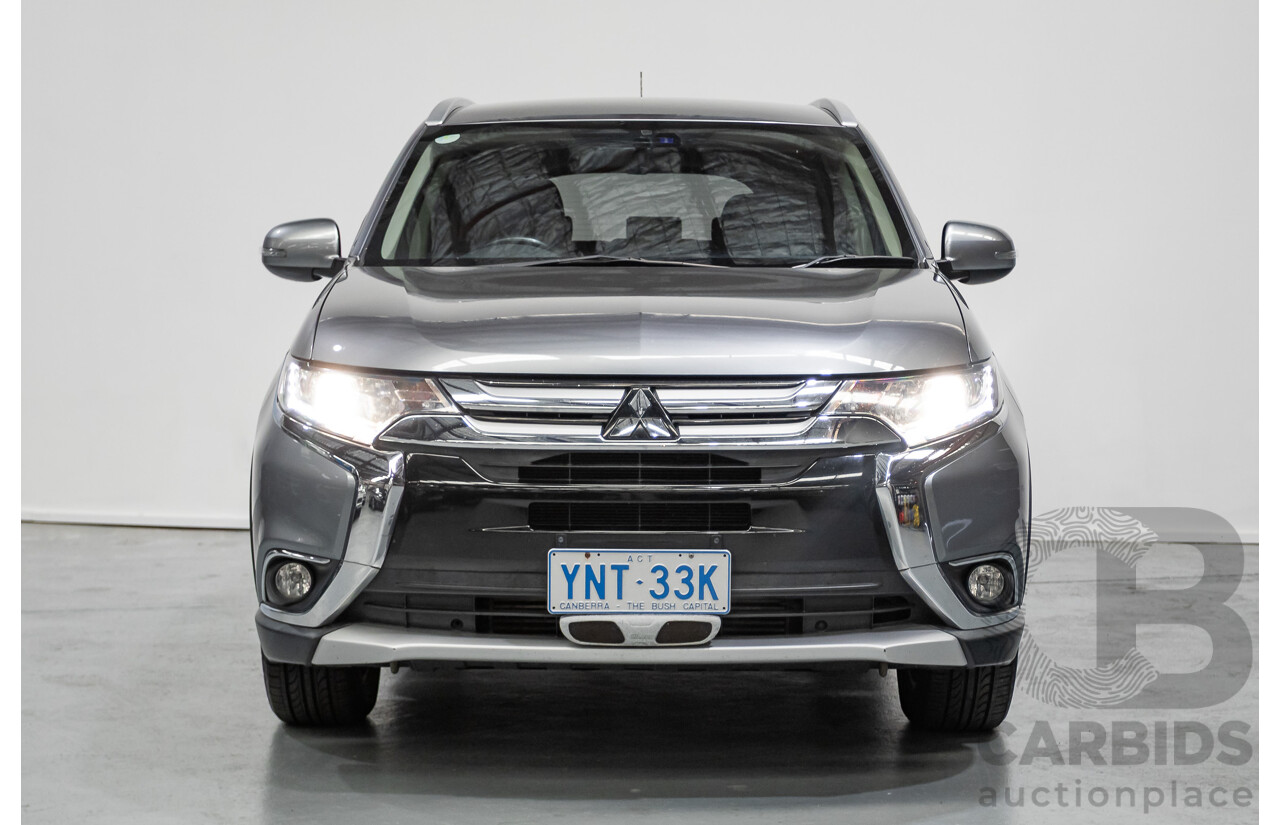 4/2015 Mitsubishi Outlander XLS (4x4) ZK MY16 4d Wagon Titanium Metallic Grey Turbo Diesel 2.3L