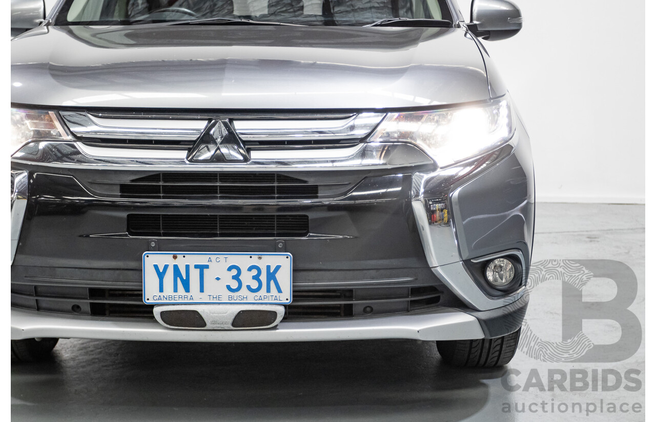 4/2015 Mitsubishi Outlander XLS (4x4) ZK MY16 4d Wagon Titanium Metallic Grey Turbo Diesel 2.3L