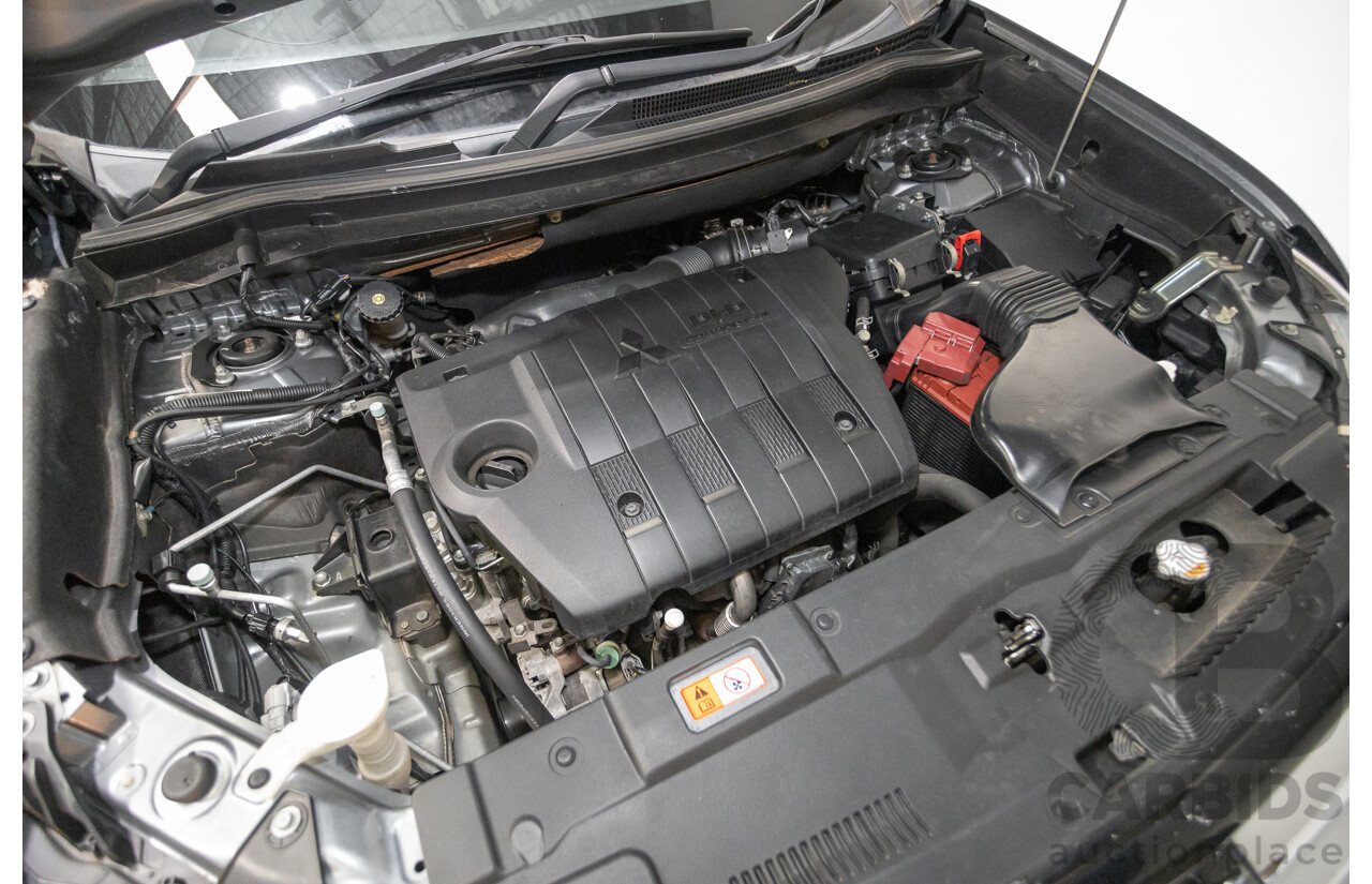 4/2015 Mitsubishi Outlander XLS (4x4) ZK MY16 4d Wagon Titanium Metallic Grey Turbo Diesel 2.3L