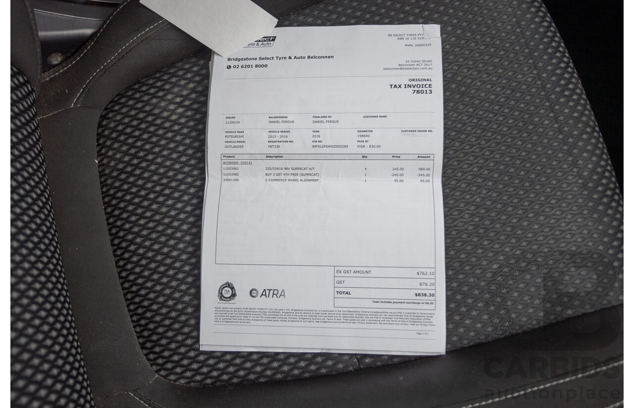 4/2015 Mitsubishi Outlander XLS (4x4) ZK MY16 4d Wagon Titanium Metallic Grey Turbo Diesel 2.3L