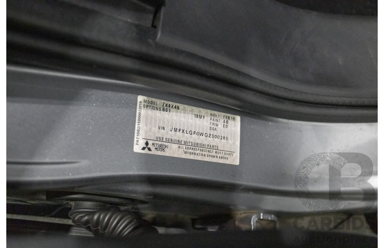 4/2015 Mitsubishi Outlander XLS (4x4) ZK MY16 4d Wagon Titanium Metallic Grey Turbo Diesel 2.3L