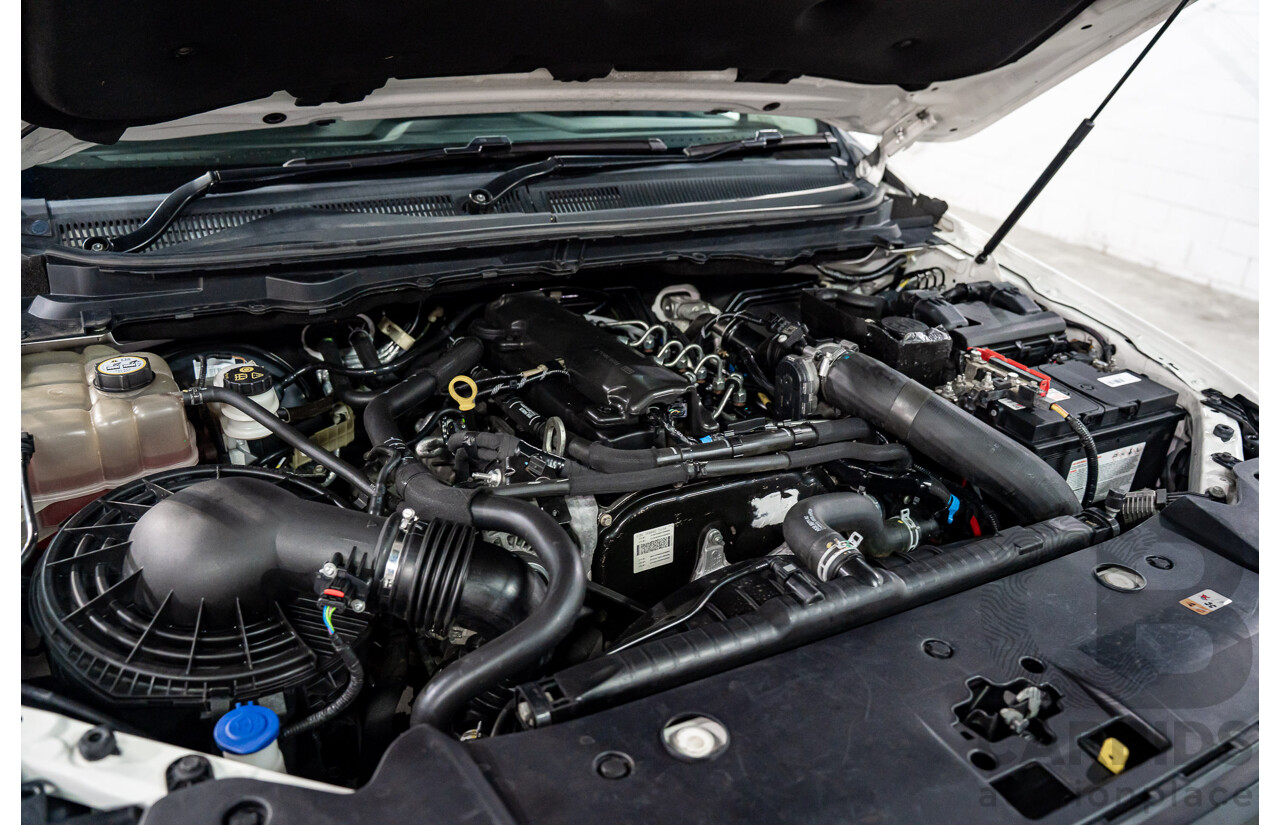 09/2016 Ford Ranger XL 3.2 (4x4) 4x4 PX MKII MY17 C/Chas Frozen White Turbo Diesel 3.2L