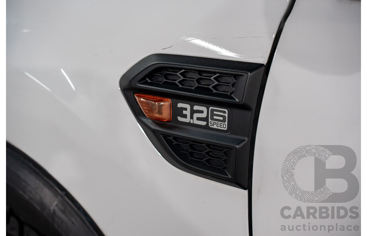 09/2016 Ford Ranger XL 3.2 (4x4) 4x4 PX MKII MY17 C/Chas Frozen White Turbo Diesel 3.2L