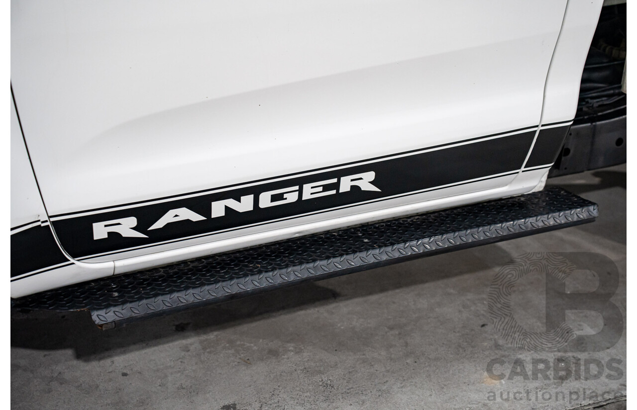09/2016 Ford Ranger XL 3.2 (4x4) 4x4 PX MKII MY17 C/Chas Frozen White Turbo Diesel 3.2L