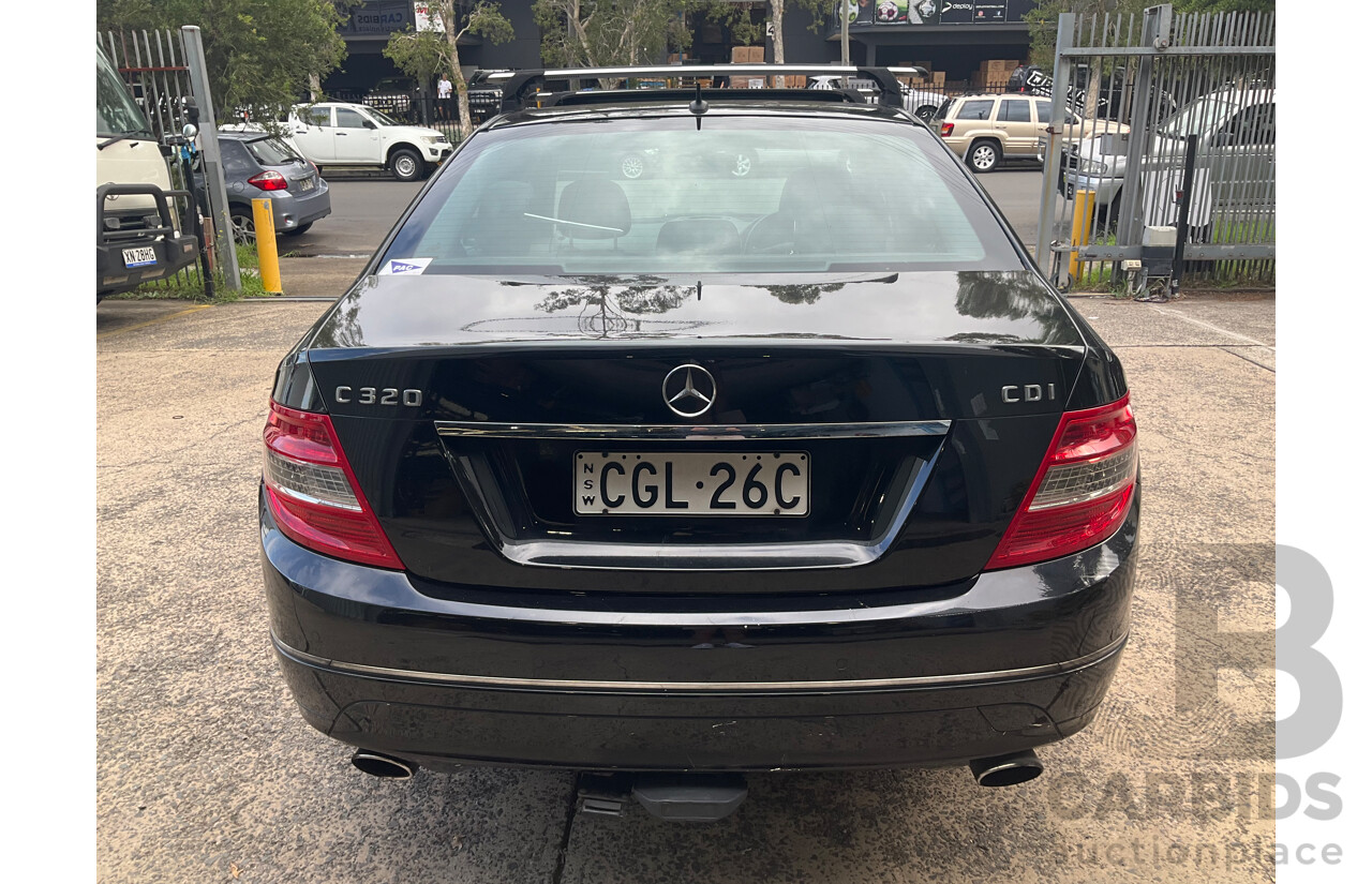 6/2009 Mercedes-Benz C320 CDI Avantgarde W204 4d Sedan Obisidian Black Turbo Diesel V6 3.0L