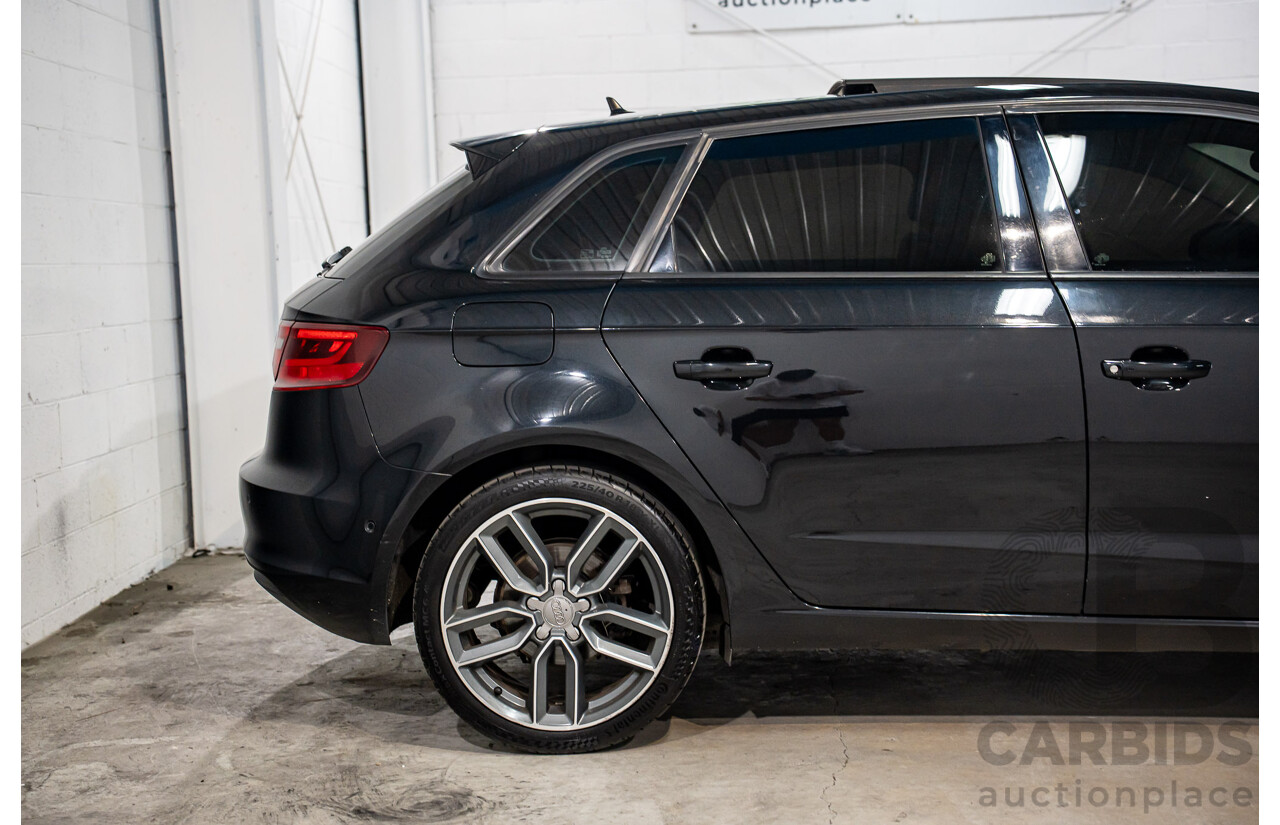 1/2014 Audi A3 Sportback 1.4 TFSI Attraction COD 8V 5d Hatchback Phantom Black Pearl Turbo 1.4L